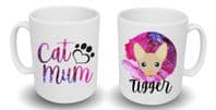 Personalised 'Cat Mum' Mug with Your Cat's Name